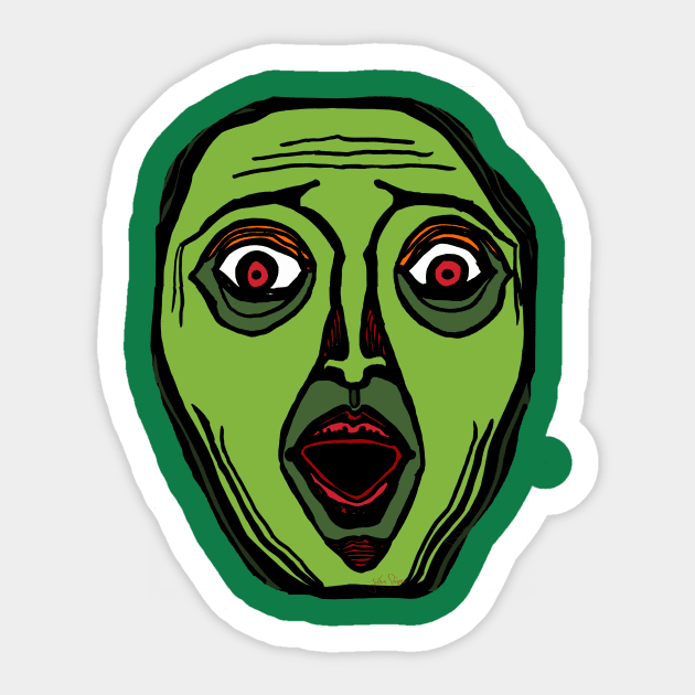 Fright Face (transparent) Sticker by JSnipe